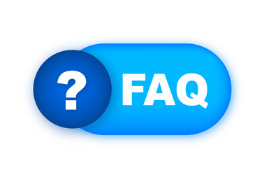 frequently asked questions faq banner speech vector image