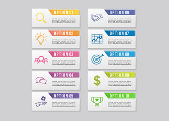 infographic design template with options steps vector image