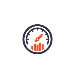 Performance & Efficiency Meter Icon vector image