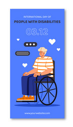 Person with disability poster vector