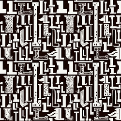 seamless pattern with letters l in typographic vector image