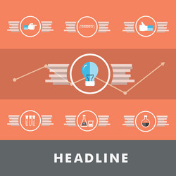 set of flat design icon for experiment vector image