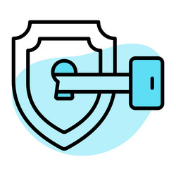 trendy of security key editable icon easy to use vector image