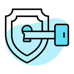 trendy of security key editable icon easy to use vector