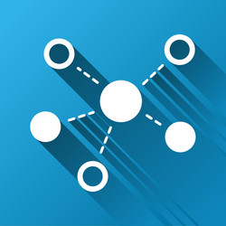 virtual links gradient square icon vector image