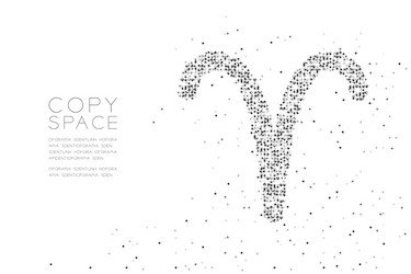 abstract geometric circle dot pixel pattern aries vector image