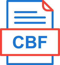 cbf file document icon vector image