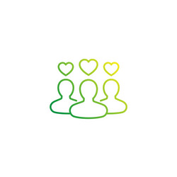 Client Satisfaction Icon - Happy Customers vector image