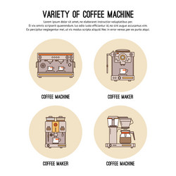 design template with thin line icons vector image