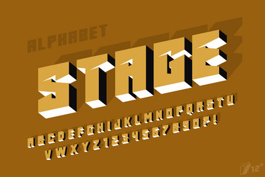 dynamic alphabet design typeface letters vector image