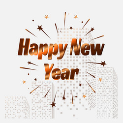 Happy new year letter modern style background Vector Image