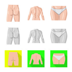 isolated object of human and part icon collection vector image