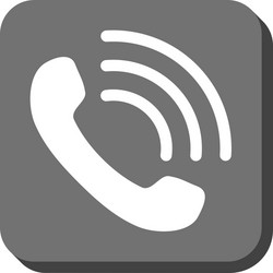 phone call rounded square icon vector