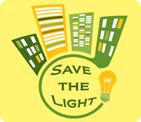 save the light yellow sign vector