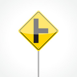 Side road sign vector