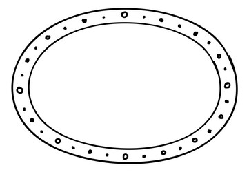 empty frame with decorative border in sketchy vector image