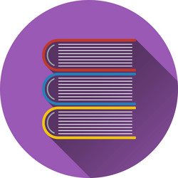 Flat design icon of stack books in ui colors vector