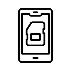 mobile memory card icon vector