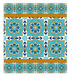 Portuguese Azulejo Tile Pattern Vector Image
