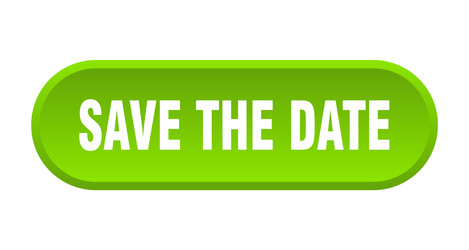 save date button rounded green vector image
