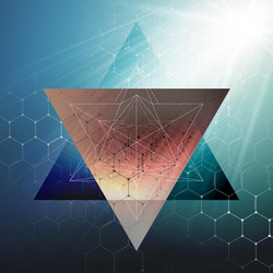 chemistry 3d pattern hexagonal molecule structure vector image