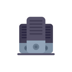 data center server hosting big storing vector image