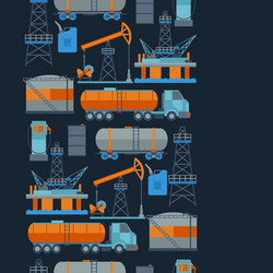 Industrial seamless pattern with oil and petrol vector