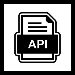 Api file document icon vector