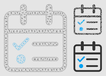day tasklist mesh network model vector image