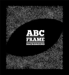 frame created from the letters of different sizes vector image