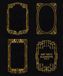 Art Deco Frames & Patterns vector image