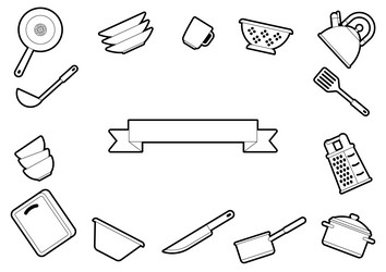 background with kitchen utensils cooking tools vector