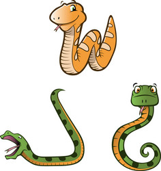Cartoon Python Snake vector image