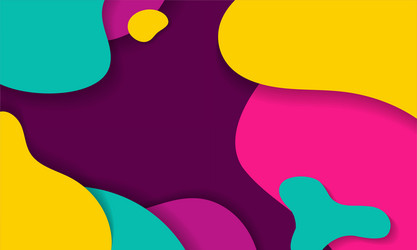 fun color papercut background modern design vector image