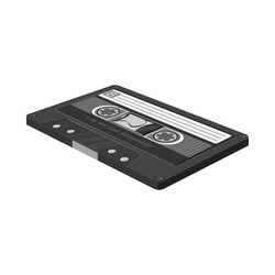 isolated object cassette and audio icon web vector image