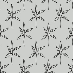 minimalistic botanical seamless pattern vector image