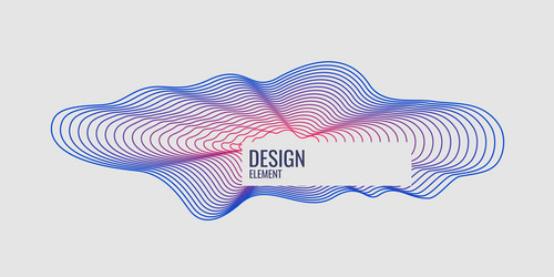 organic forms with dynamic waves and lines vector image