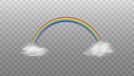 Rainbow Arch on Clouds vector image
