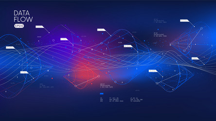 Structuring and networking from big data business vector