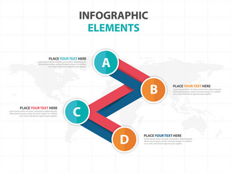 Abstract colorful line business infographics vector