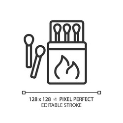 customizable match sticks simple thin linear vector image