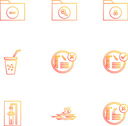 files folders globe world stars eps icons set vector image