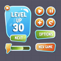game template gui kit interface log in page vector image