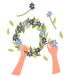Handcraft creative workshop handmade hobby Vector Image