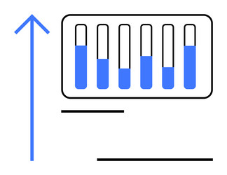 laboratory test results growth with increasing vector image