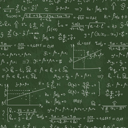 school seamless doodle pattern with math formulas vector image