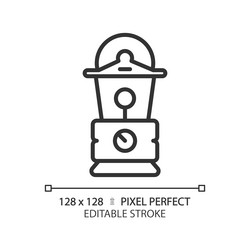 customizable lantern simple thin linear black icon vector image
