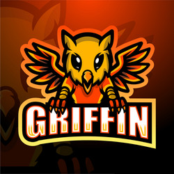 griffin mascot esport logo design Vector Image
