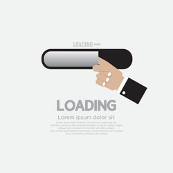 hand with loading status vector image