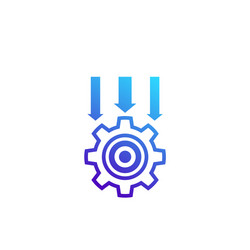 Integration system icon on white vector